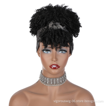 2020 Fiber Wig Headwrap Short Spring Custom Elastic Adjustable Plastic Silver Ladies Headband Synthetic Hair